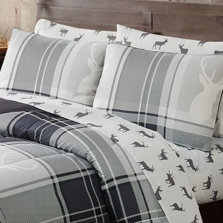 Cedar Creek Bed-In-A-Bag Bedding Set - Buck Plaid