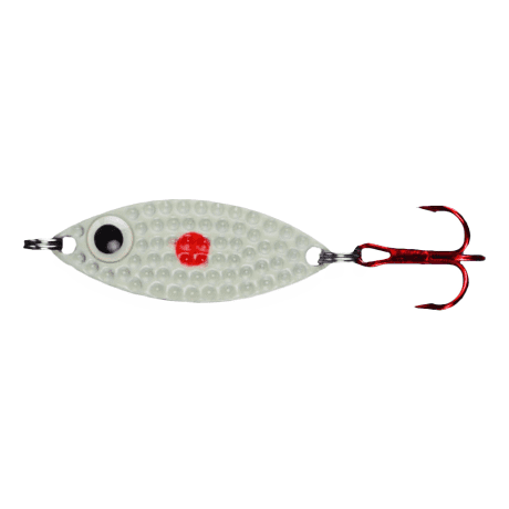 PK Lures Jigging Spoons - Red Dot Glow/Nickel Back
