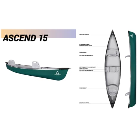 Ascend® 15 DLX Forest Green Canoe