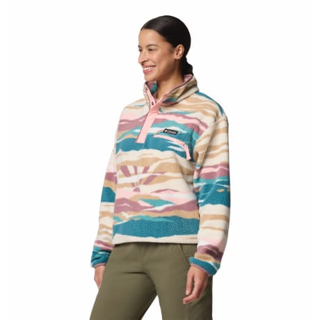Columbia® Women's Helvetia™ II Printed Cropped Half Snap Pullover