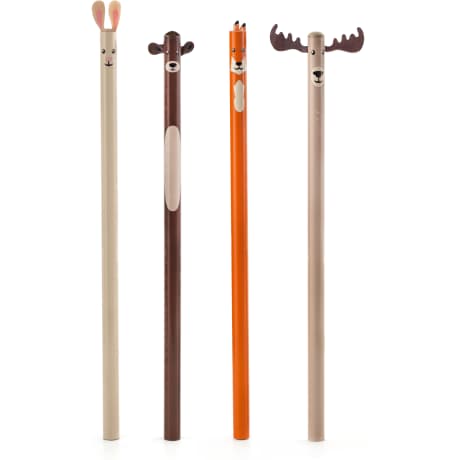 Kikkerland Woodland Pencil Set