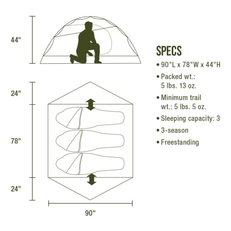Ascend® Viewpoint 3 Three-Person Dome Tent