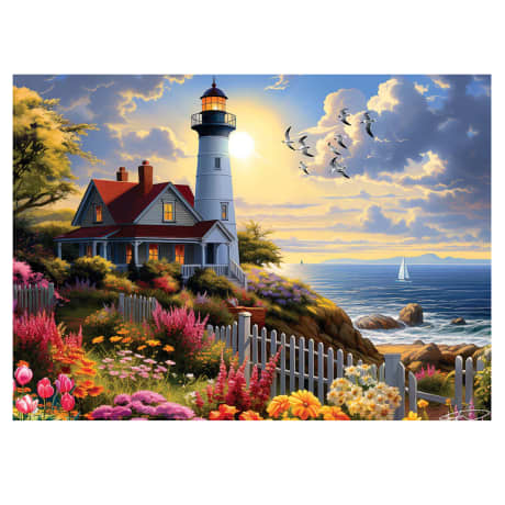 Cobble Hill To The Lighthouse Puzzle - 500 Pieces