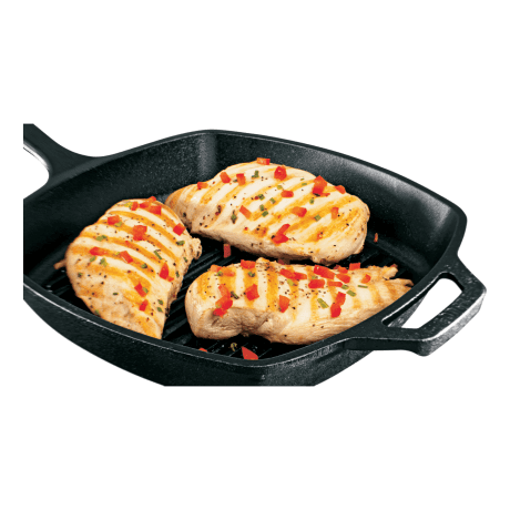 Lodge's Wildlife Series 10.5" Cast Iron Square Grill Pan – Trout - In the Field