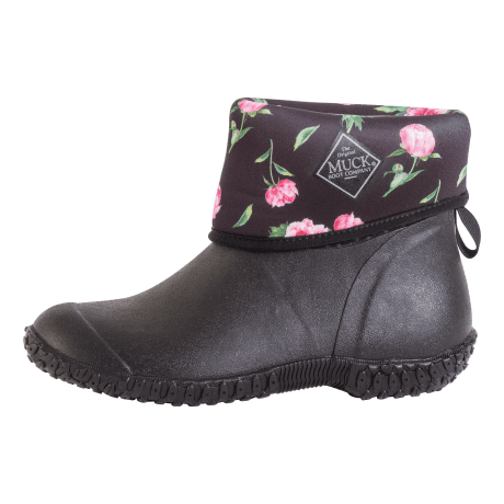 Muck® Women’s Muckster II Mid Boot - Black/Charcoal - rolled down