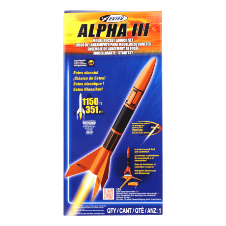 Estes Alpha 3 Rocket Launch Set - Packaging View