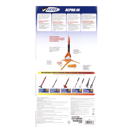 Estes Alpha 3 Rocket Launch Set - Packaging View - Back