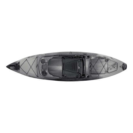 ASCEND® FS10 Sit-In Angler Kayak - Titanium - Overhead View