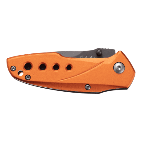 Cabela's Small Folding Knife - Orange - Closed View