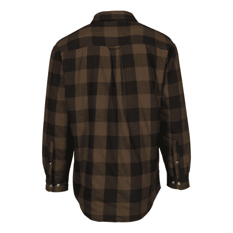RedHead® Men’s Long-Sleeve Sherpa-Lined Plaid Shirt - Brown - back