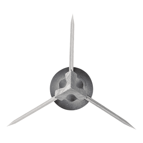 BlackOut Toxik Fixed Blade Broadhead – Per 3 - Overhead View