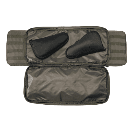 RangeMaxx® Tactical Gun Case Combo - Pistol Case Attached to Rifle Case Open View