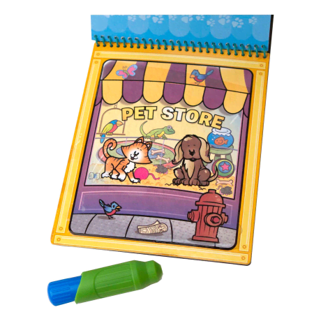 Melissa & Doug Water WOW! Colouring Book - Animals - Completed View
