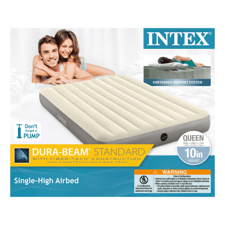 Intex Queen Deluxe Single-High Dura-Beam Airbed - Packaging View