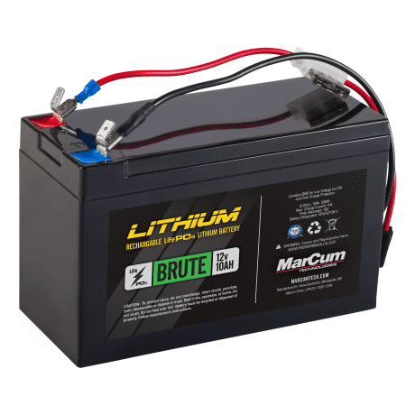 MarCum® Brute 12V10AH Lithium Battery with Charger
