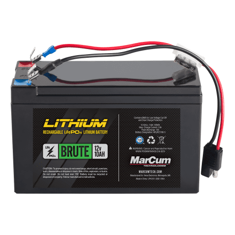 MarCum® Brute 12V10AH Lithium Battery with Charger