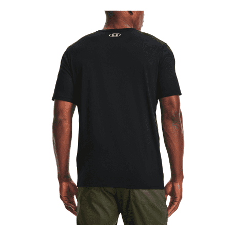 Under Armour® Men’s Stacked Logo Fill T-Shirt - Black/UA Barren - back