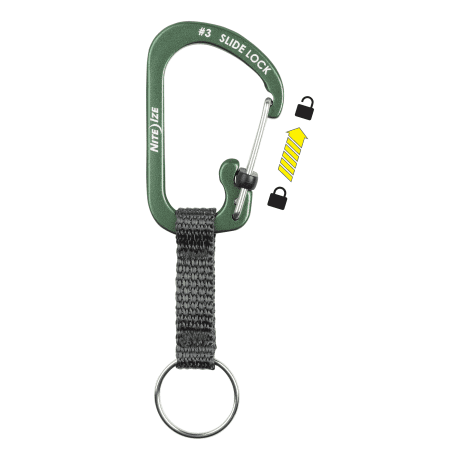 Nite Ize® SlideLock® Key Ring Aluminum - Olive