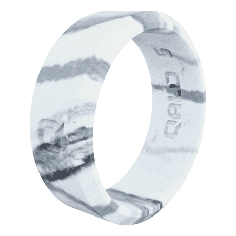 QALO Unisex Modern Silicone Ring - Marble
