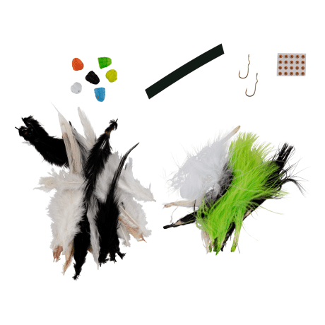 Flymen Fishing Company Panfish and Topwater Trout Popper Fly Tying Kit - contents