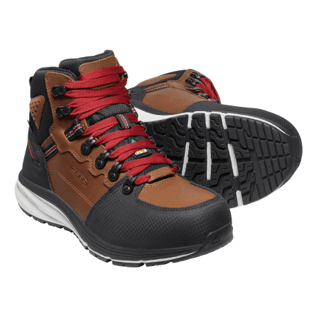 KEEN Men’s CSA Red Hook Mid Waterproof Work Boot - pair