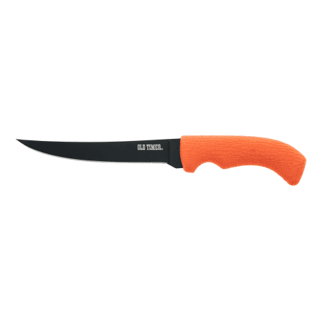 Old Timer 4 Piece Orange Fixed Blade Knife Set