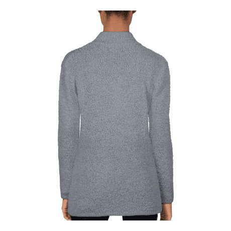 ,Natural Reflections® Women’s Sherpa Cabin Quarter-Zip Long-Sleeve Sweater - Limestone - back