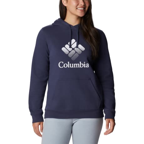 Columbia Women's Trek Graphic Hoodie – Comfort Stretch, Kangaroo Pocket, Drawcord Hood
