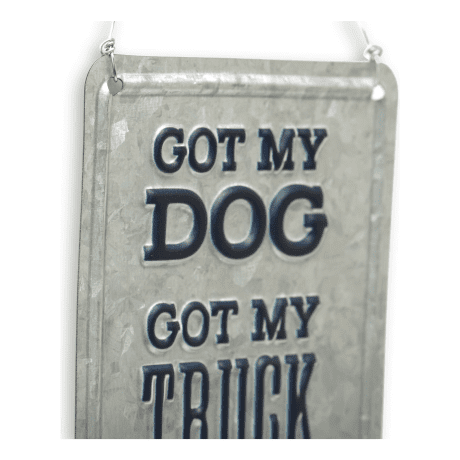 Open Road's Ford Got My Dog & Truck Metal Sign