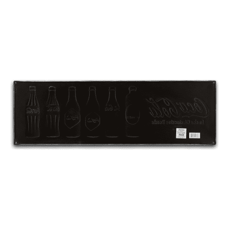 Open Road's Coca-Cola Bottle Evolution Embossed Metal Sign