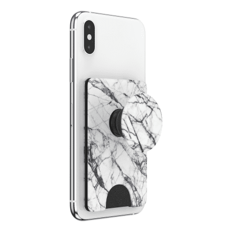 PopSockets® PopWallet+ - White Marble
