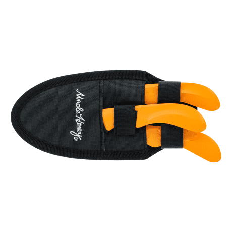 Uncle Henry 3 Piece Fixed Blade Knife Set with Orange Handles