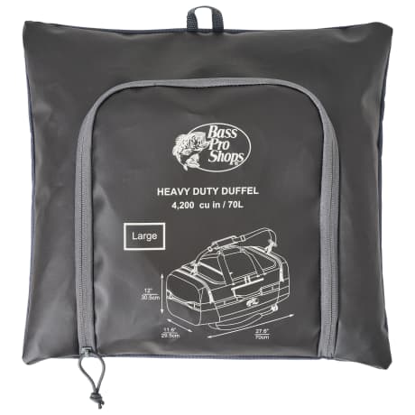 Bass Pro Shops® Heavy-Duty Packable Duffel Bag - 70 Litre - Grey/Black