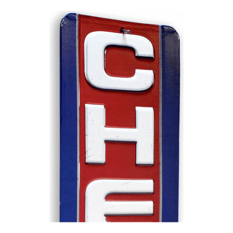Open Road's Chevrolet Chevy Trucks Vertical Metal Sign