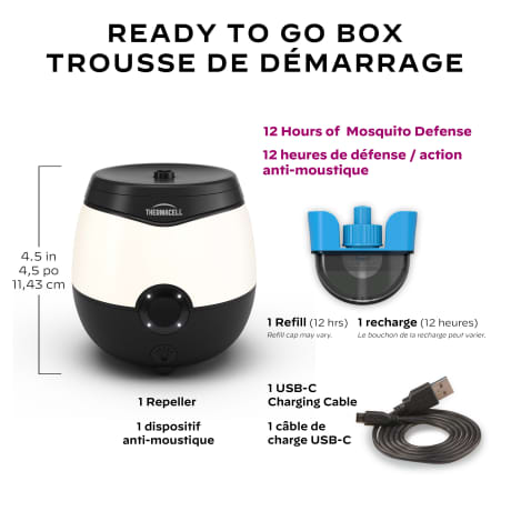 ThermaCELL® Rechargeable Mosquito Repellent + Glow Light