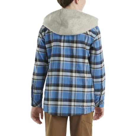 Carhartt® Youth Long-Sleeve Flannel Button-Front Hooded Shirt