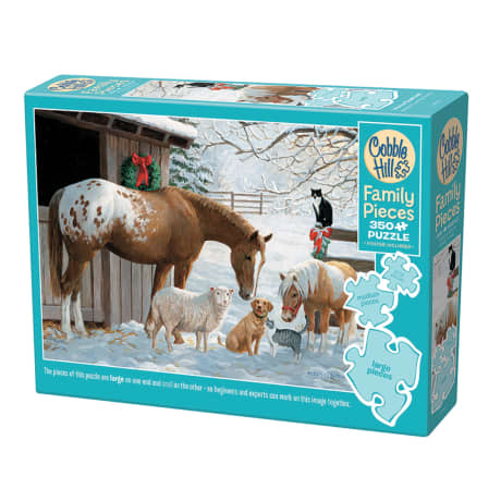 Cobble Hill Winter Barnyard Puzzle - 350 Pieces