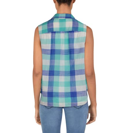 Natural Reflections® Women’s Meadowlands Button-Up Sleeveless Shirt
