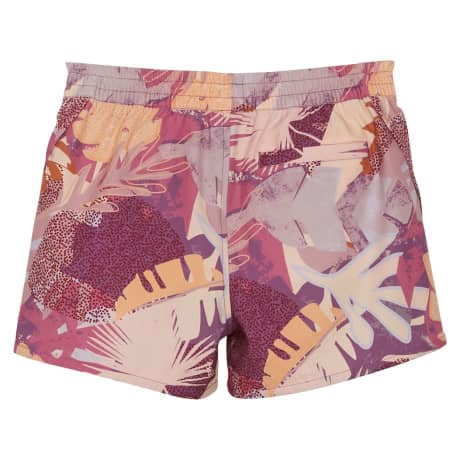 World Wide Sportsman® Charter Pocket Pull-On Shorts for Girls - Purple Tropical Pampas - Back