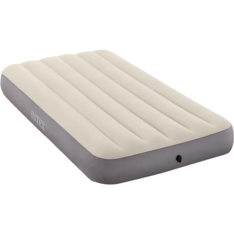 Intex Dura-Beam Series Single High Airbed, Taupe/Grey, One Size & Double Quick High Output Hand Air Pump 29 Cm