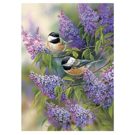 Cobble Hill Chickadees & Lilacs Puzzle - 1000 Pieces