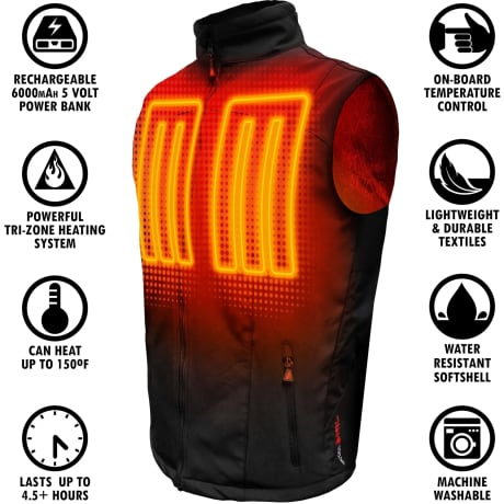 RedHead® Men’s 5V Battery Heated Soft-Shell Vest