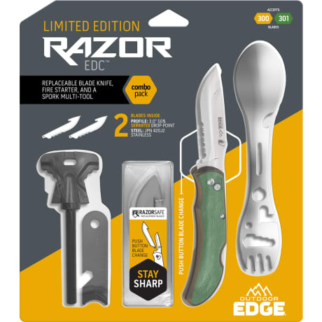 Outdoor Edge® Razor EDC Combo Pack with Spork and Fire Starter