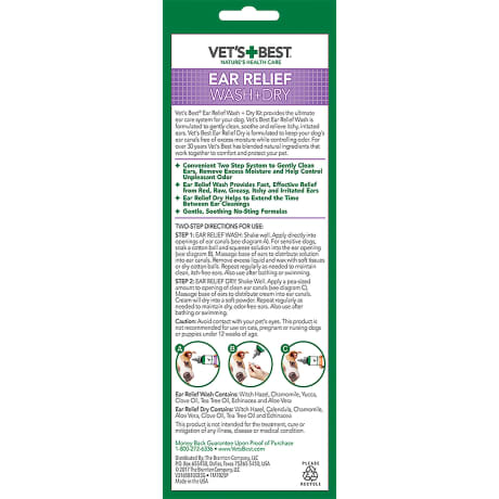 Vet’s Best Ear Relief Wash + Dry