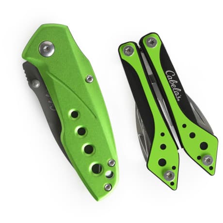Cabela’s® Folding Knife & Multi-Tool Great Plains Green Combo