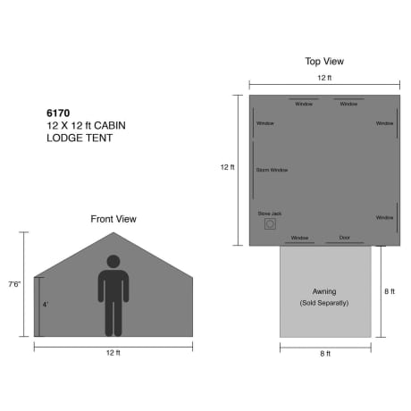 Kodiak Canvas® Cabin Lodge Stove-Ready Tent