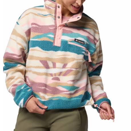Columbia® Women's Helvetia™ II Printed Cropped Half Snap Pullover