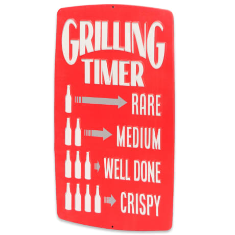 Open Road's Grilling Timer Embossed Metal Wall Decor
