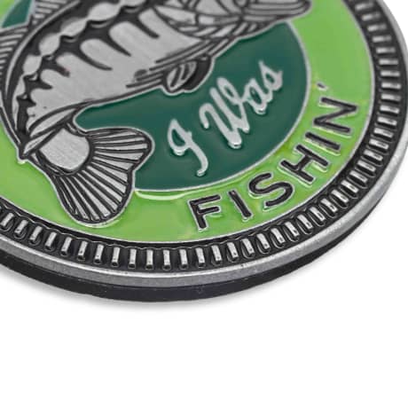 Open Road's Wishin' I Was Fishin' Adhesive Metal Car Emblem