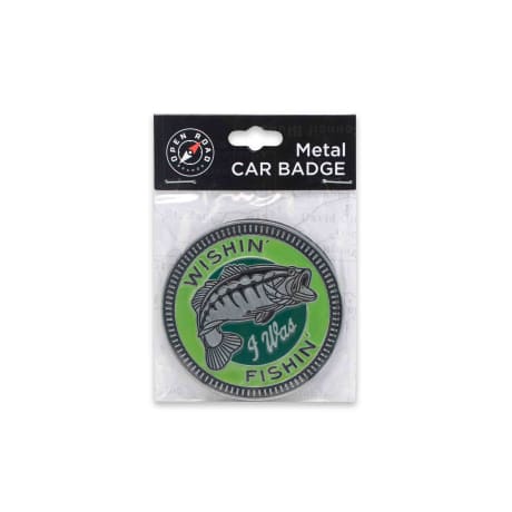 Open Road's Wishin' I Was Fishin' Adhesive Metal Car Emblem